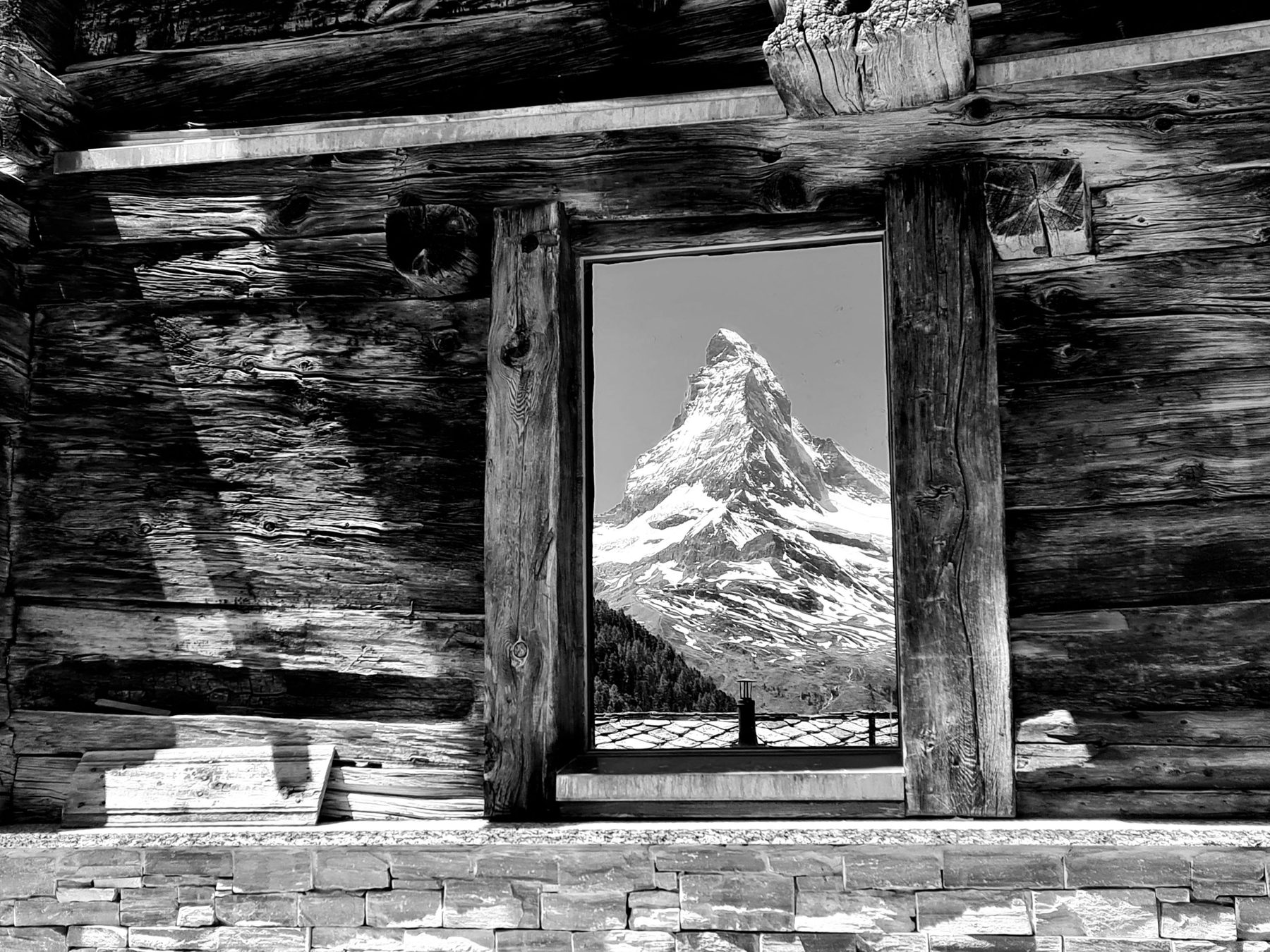 Matterhorn Blick aus dem Chalet